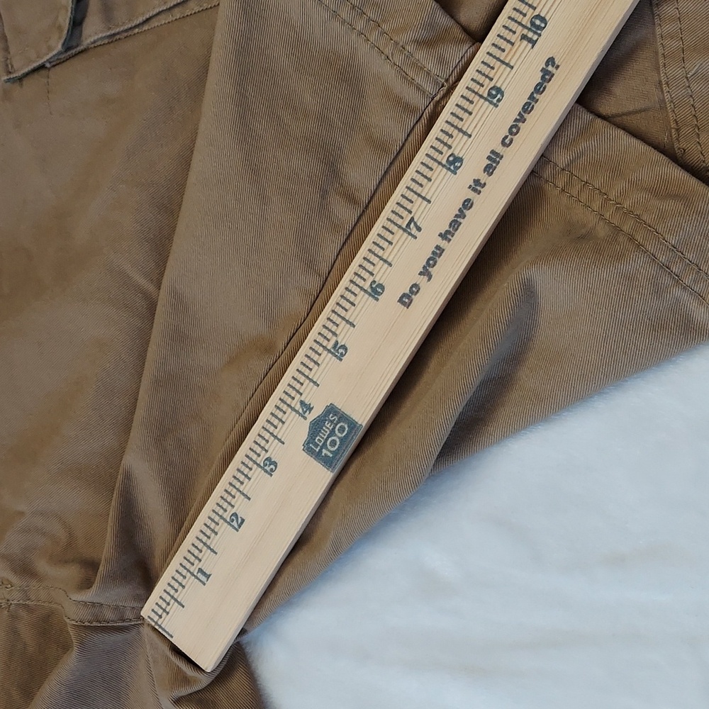 RUGGED WEAR Cargo Short Men Sz 40 Khaki Utility Drawstring Hiking Outdoor Cotton - Picture 9 of 10
